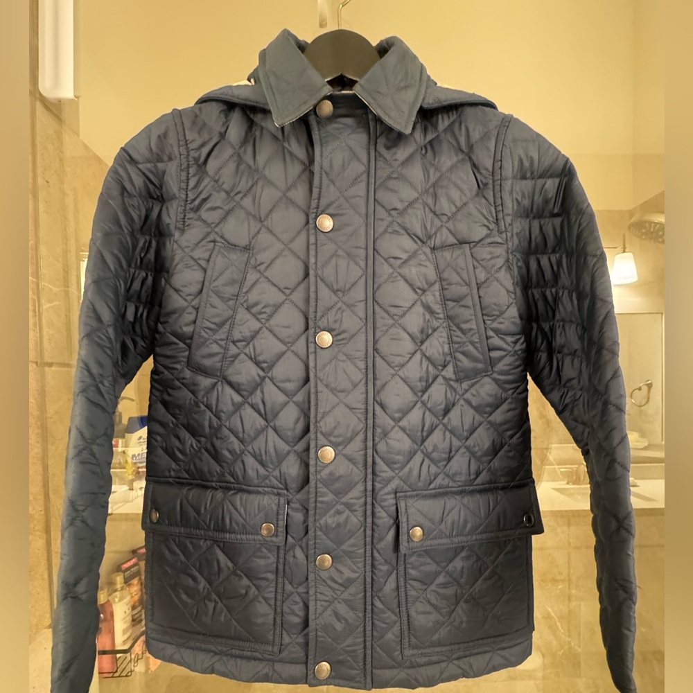 Burberry Quilted Navy Jacket Kids Size 10Y